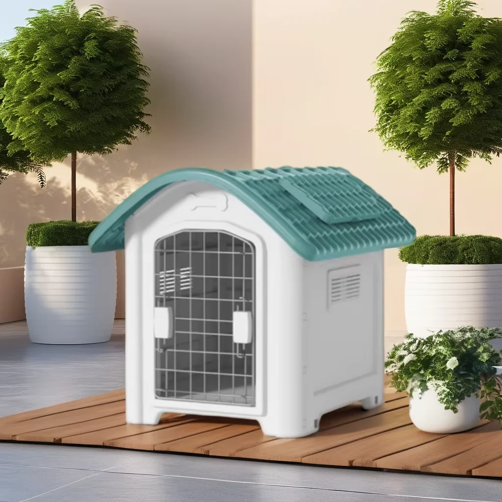 with door and with sky window Detachable Solid Pattern Outdoor Dog House Rainproof for Medium Pets kennel