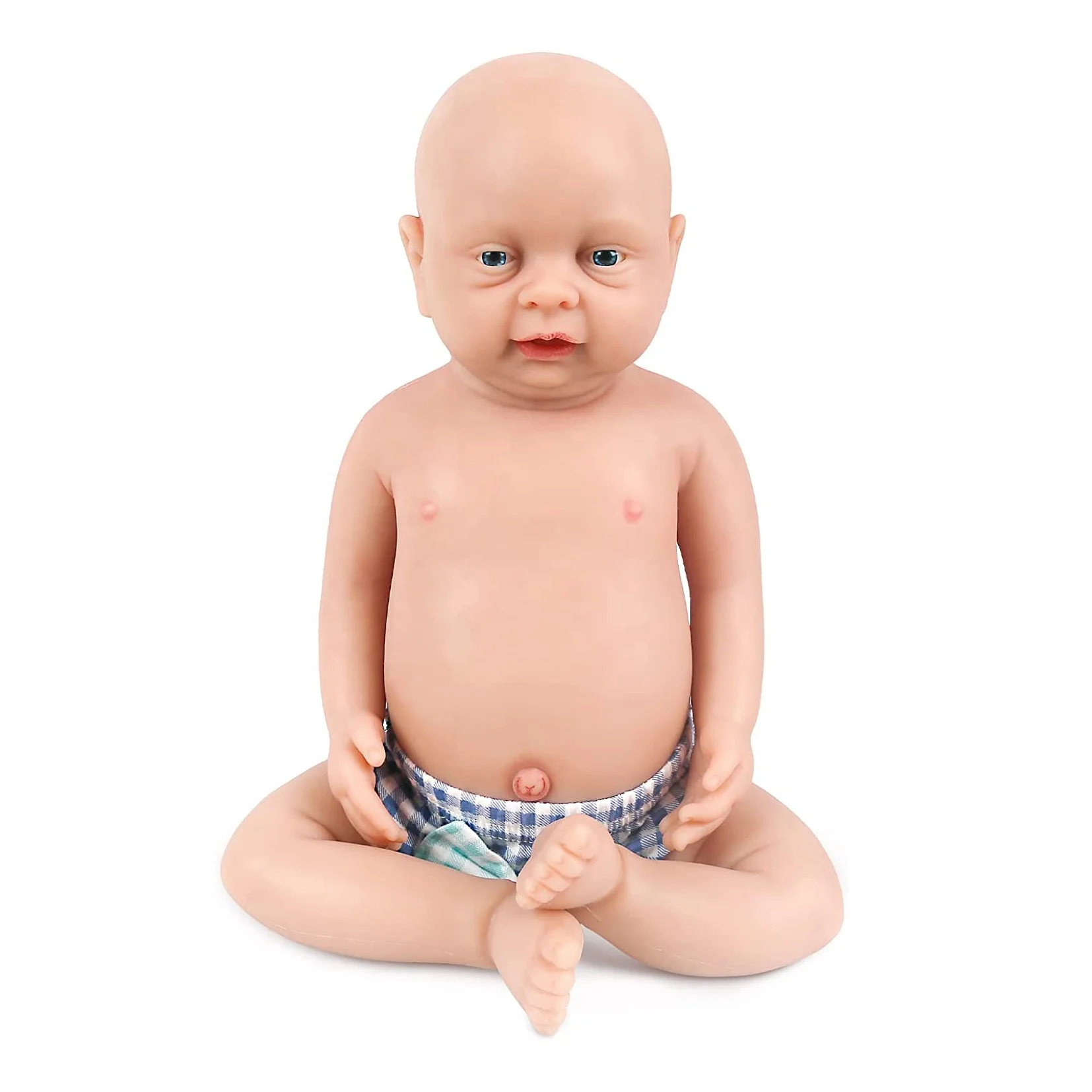 Boy Full Body Silicone Bebe Reborn Doll Handmade Lifelike Newborn