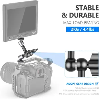 NEEWER 5.9"/15cm Adjustable Friction Magic Arm with 1/4" Screw on Both Ends, Compatible with SmallRig Cage, Flash/LED Light detail image