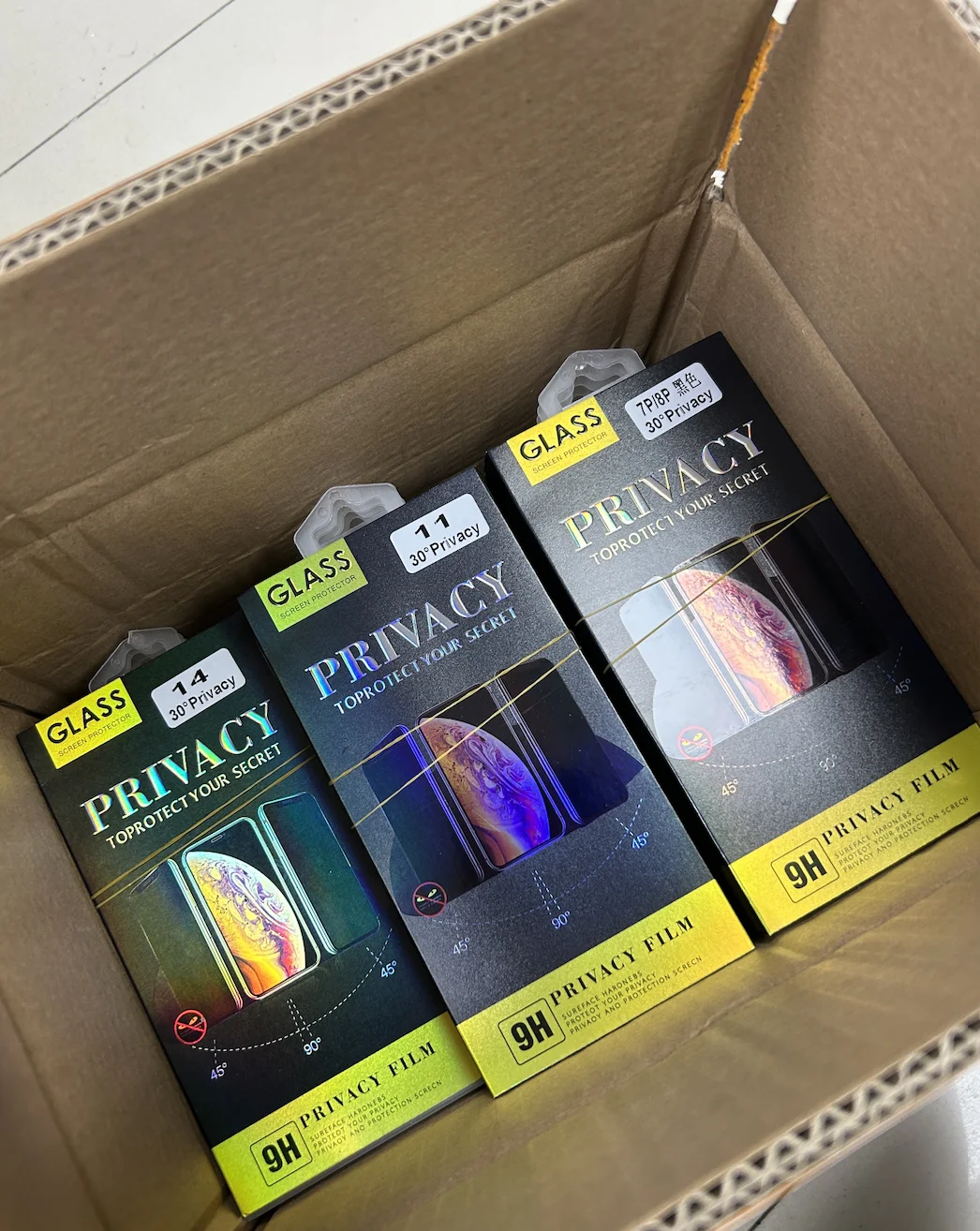 Automatic Dust Free Antispy Screen Protectors Tempered Glass Privacy