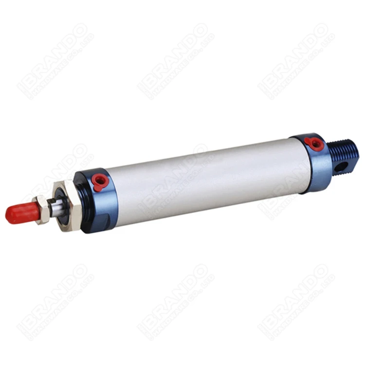 Round Body Double Rod 20mm Bore 100mm Stroke Double Acting 1pc Aluminum Alloy Mini Compact Pneumatic Air Cylinder 