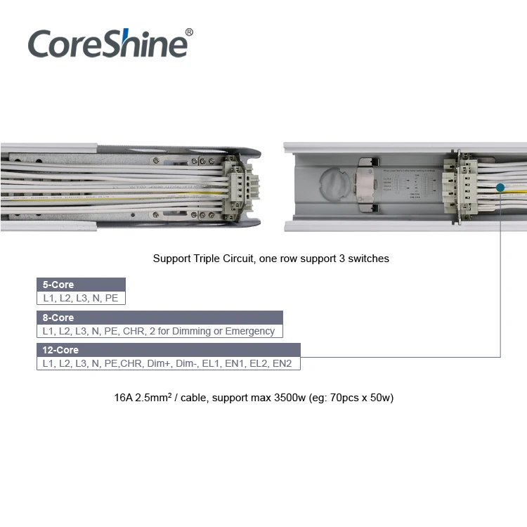 Coreshine Led Trunking Linear System Led Linear Pendant Light