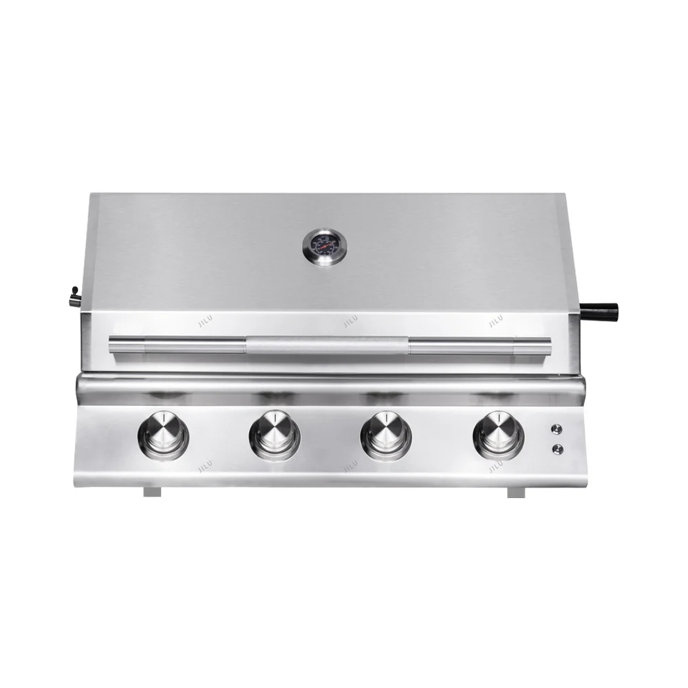 Cocina Eléctrica Exterior Moderna de Alto Rendimiento y Multifuncional de Acero Inoxidable con Parrilla de Barbacoa de Doble Uso