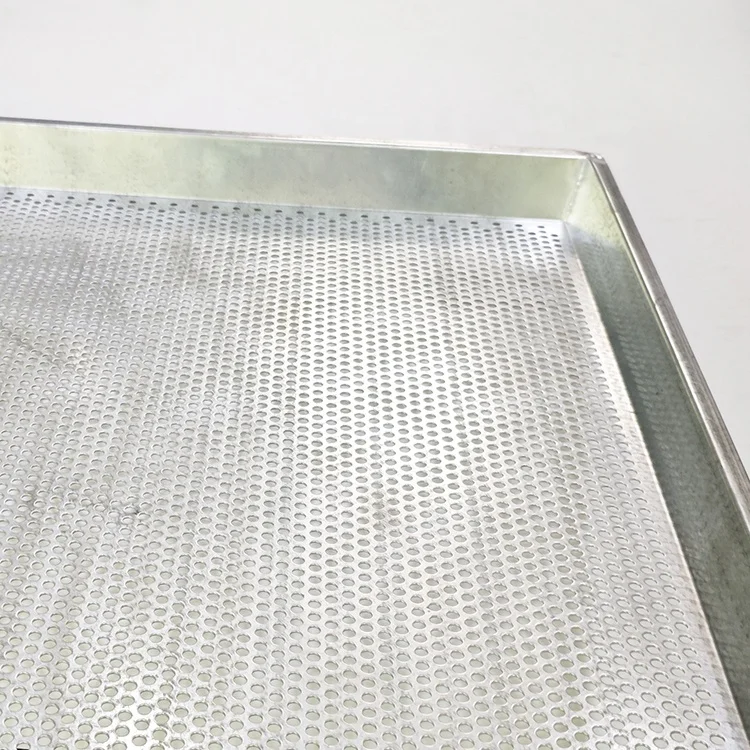 Baking Sheet Perforated Tray for Oven Baking Cake Pan Punching Galvanized Plate Carbon Steel Baking Trays Heavy Duty Bun Pan