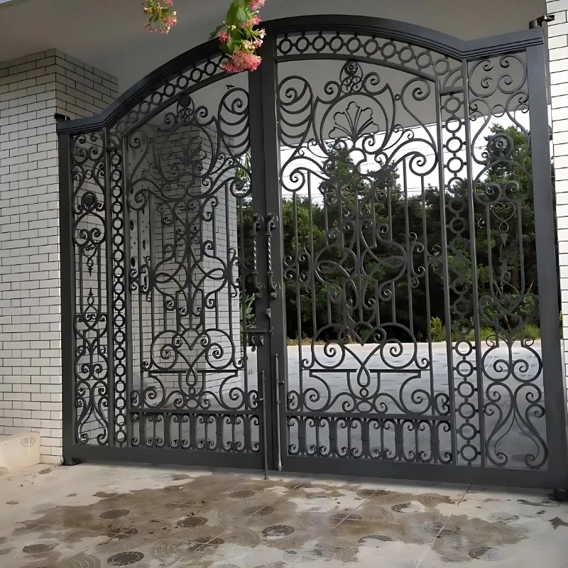 Wrought Iron Villa Gate Designs Custom High Quality Italian Garden Arch Wrought Iron Gate Farm Fence