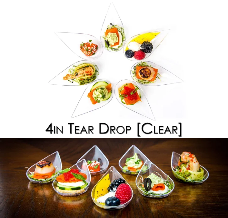 Mini Appetizer Plates,Clear Plastic Spoons Desserts And Appetizers