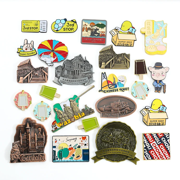 Manufacturer Custom Metal Zinc Alloy Die Cut 3d City Tourism Souvenir