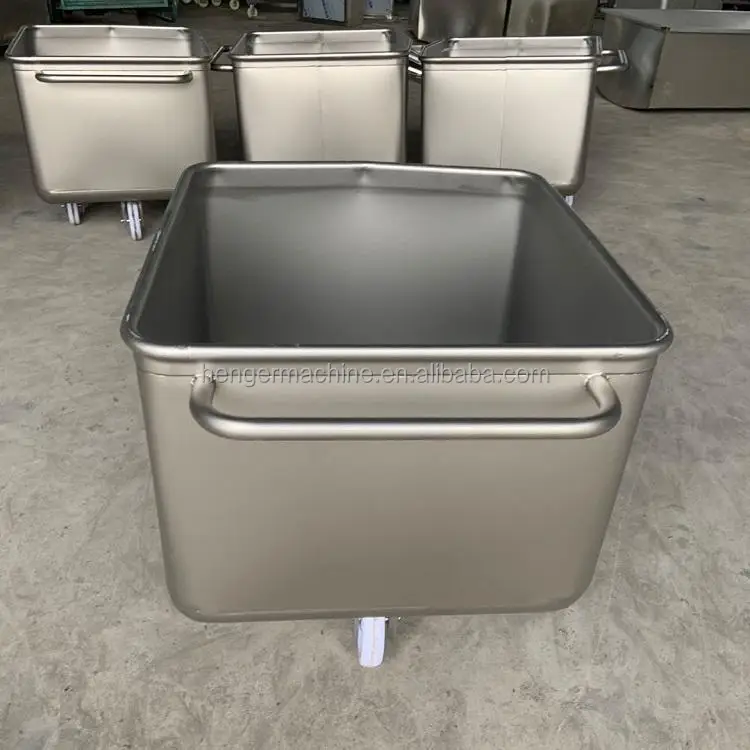 Slaughtering Equipment Meat Processing Plant Used  Euro Tub Food Trolley Stainless Steel Meat Trolley with Good Price