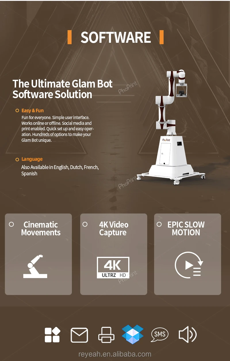 2024 Phoprint Glambot Robotic Arm With App For Slow Motion Capturing