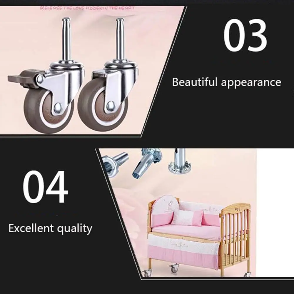 Security Environmental Protection Mute Baby Cot Bed Rubber Wheels Buy