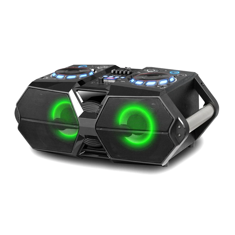 Double 6 Inch Subwoofer 2-way Music Angel Ce Fc Rohs Mini Boombox Portable 120w Super Hifi Bass Vibration Speaker with Rgb Light
