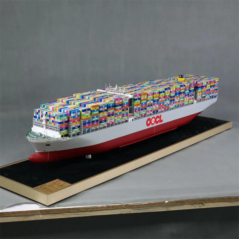 【A】O.A.S Handmade 127cm Simulation Container Ship Model Customizable Factory Logistics Present for Christmas