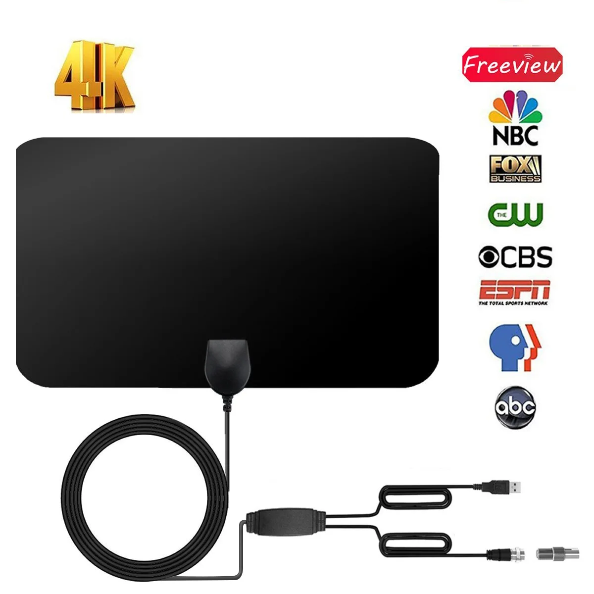 Factory Price Free Sample Digital Tv Antenna Digital Antenna for Smart Tv 4K Mini Rectangular Combination Antenna