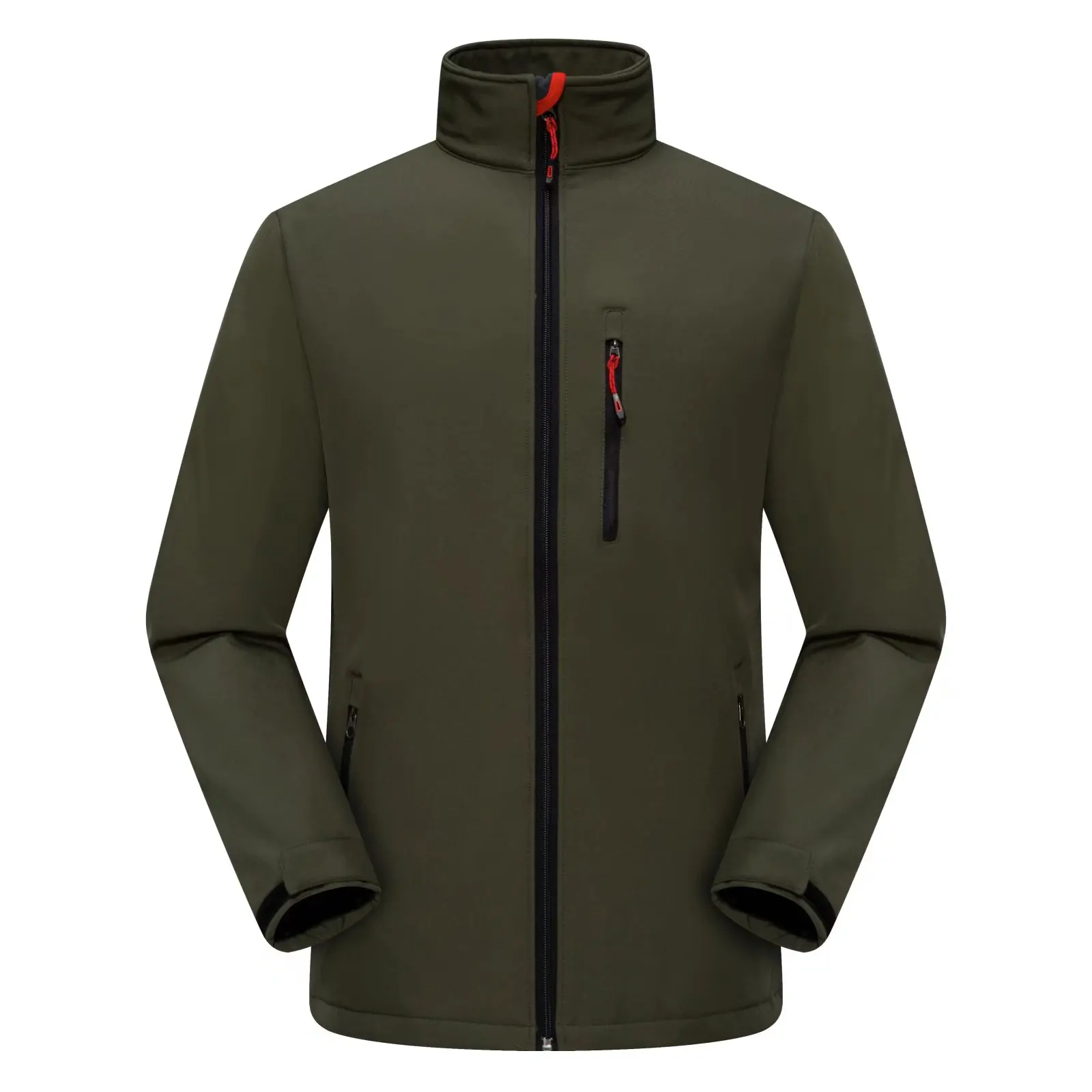 Customized Logo Printing Zipper Iguana Ski Corduroy Jacket Men