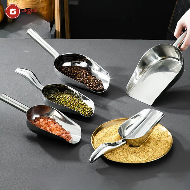 Scoop Iceshovel Scooper Metal Scoops Flour Stainless Steel Cube