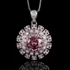 Dried rose pendant with box chain