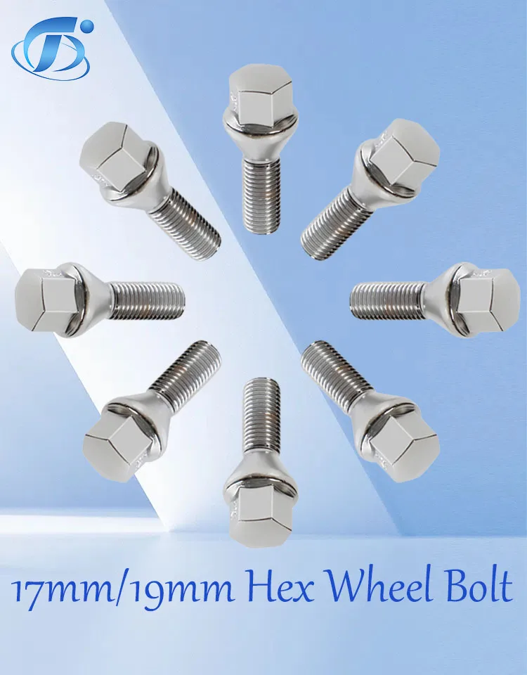 Zinc Plated Carbon Steel Knurl Wheel Stud Bolt/ Hub Lug Nut Bolt Stud