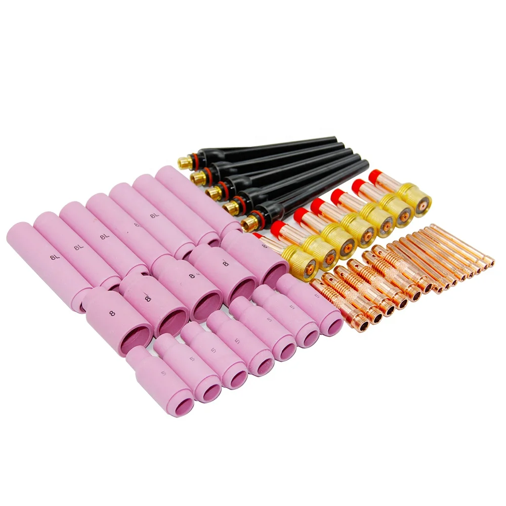 Huarui TIG Torch Consumables Ceramic Nozzle Collet TIG Welding Accessory for WP17 WP18 WP26 TIG Welding Torch