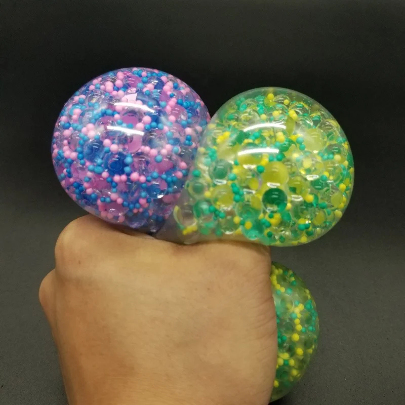 Лидер продаж, мягкие разноцветные пластиковые шарики-желе из ТПР, 6 см, шарики-антистресс из вспененного материала