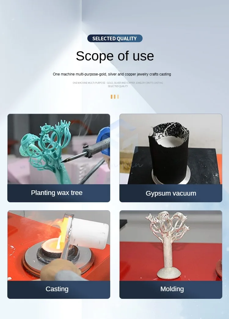 JH3-004 Three-in-One Integrated Casting Machine - Vacuum Casting 1250℃ Max Temperature &plusmn;5℃ Precision Aviation Plastic Bell