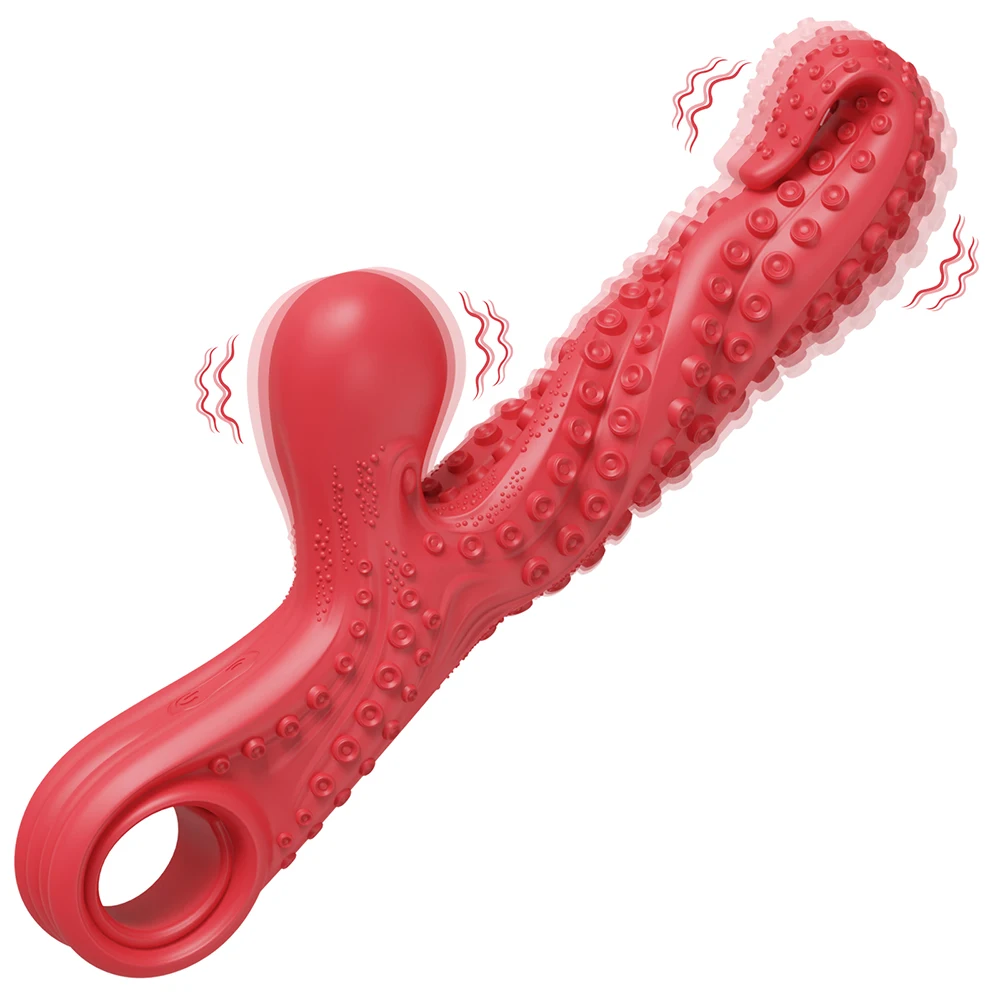 Alwup New Arrival 9 Frequency Dual Vibration Octopus Foot Design Women G  Spot Vibrator Sex Toys Silicone Toy for Female Girls