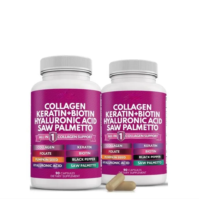 All In 1 Collagen 1000mg Collagen Biotin Keratin Saw Palmetto