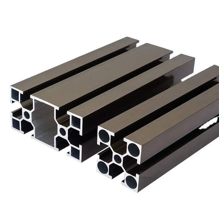 4040 4080 Factory Extrusion Industry Profile Aluminum Custom t Slot v Slot Aluminum Profile Champagne Color Electrophoresis