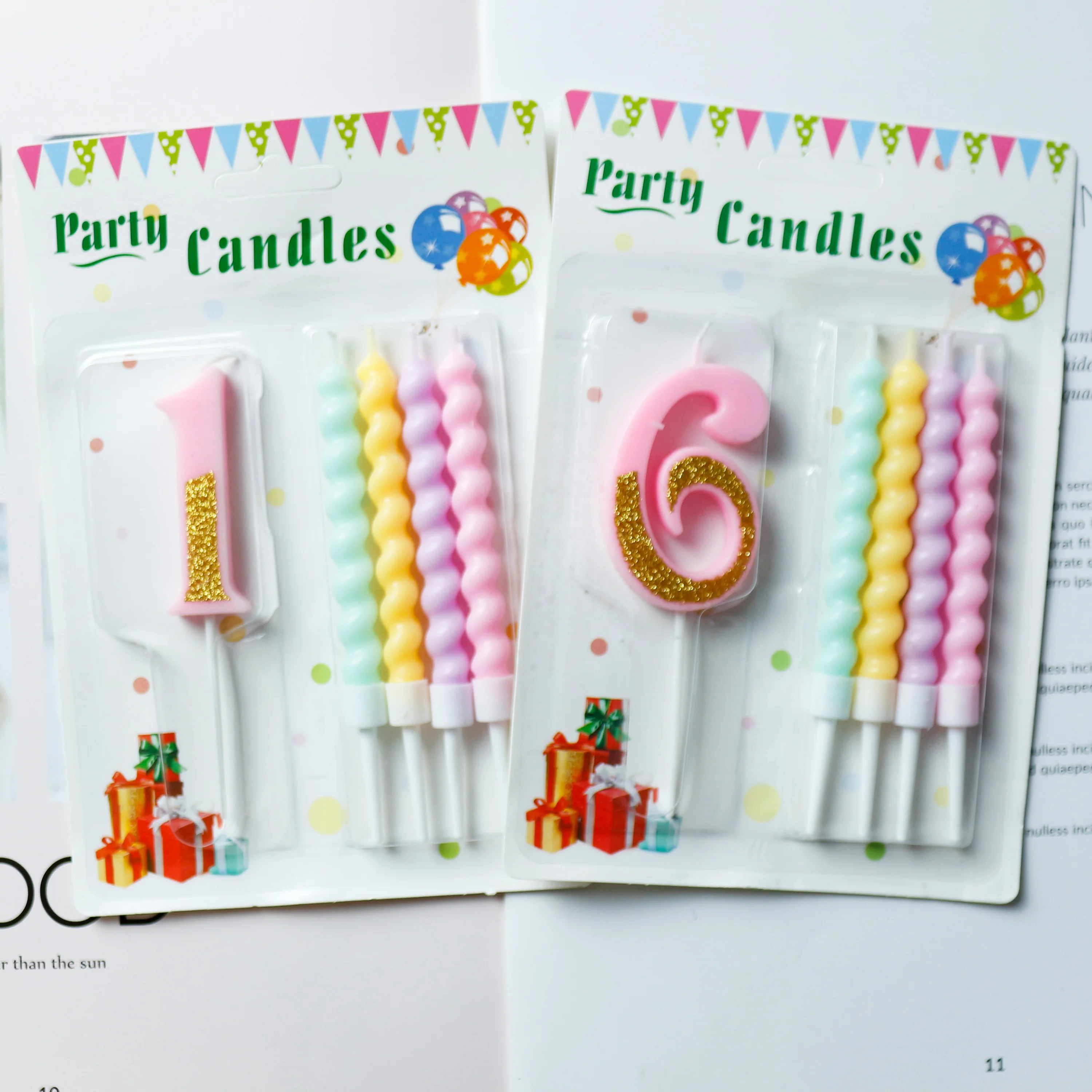 Factory Direct Digital Combination Candle Cake Decoration Festive Atmosphere Birthday Party