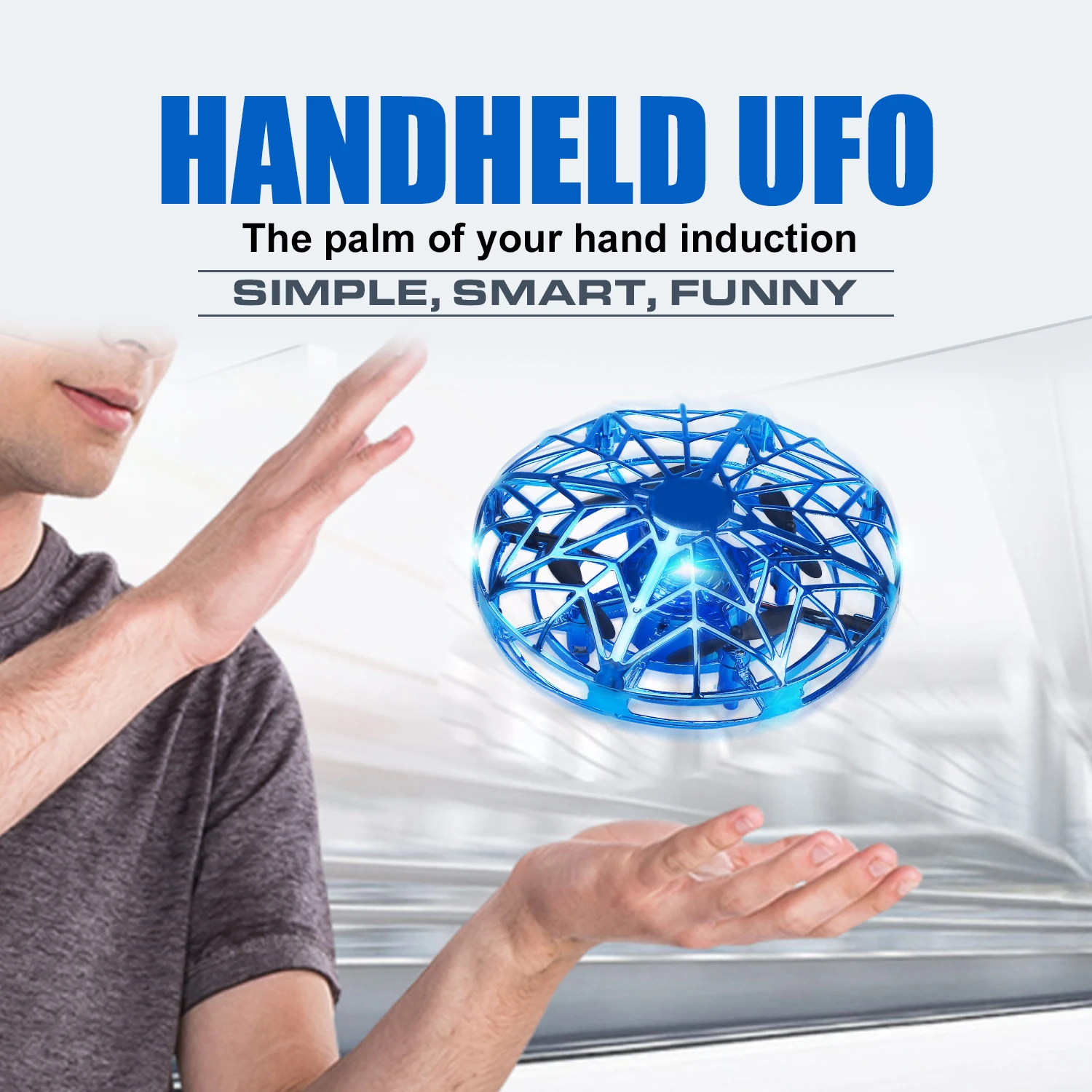 360 Rotating Hover Orb Magic Led Mini Drone Ufo Flying Spinner