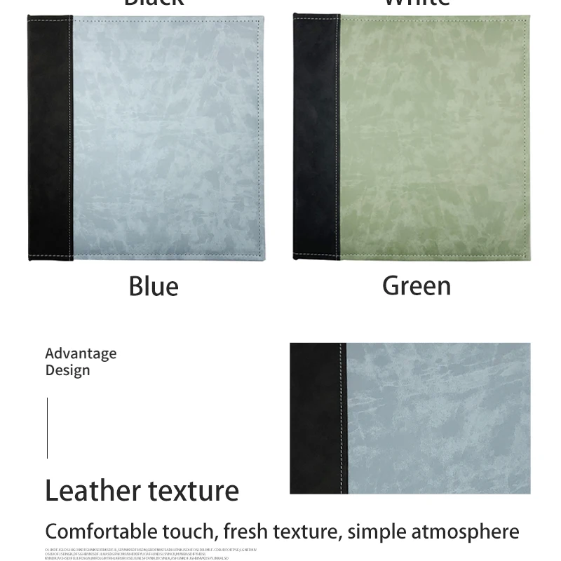 Custom self adhesive Colorful PU leather cover scrapbook photo album