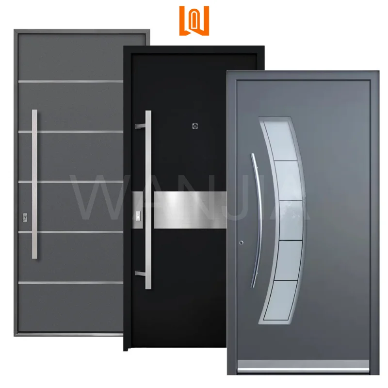Customizable Entry Security Doors Aluminum Exterior Armored Doors with Anti-Theft Feature Finished Latest Design