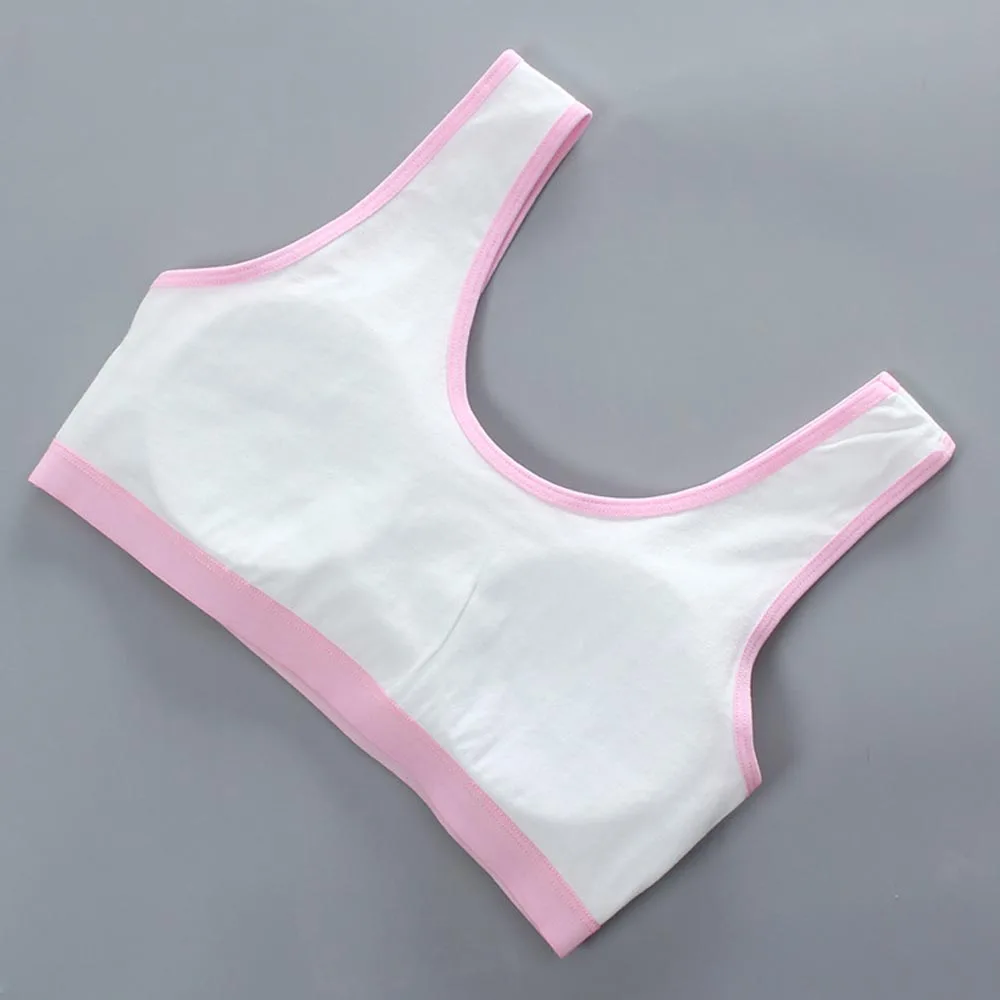 2PCS/Set Girls Underwear Suit Cotton Print Sports Bra Panties