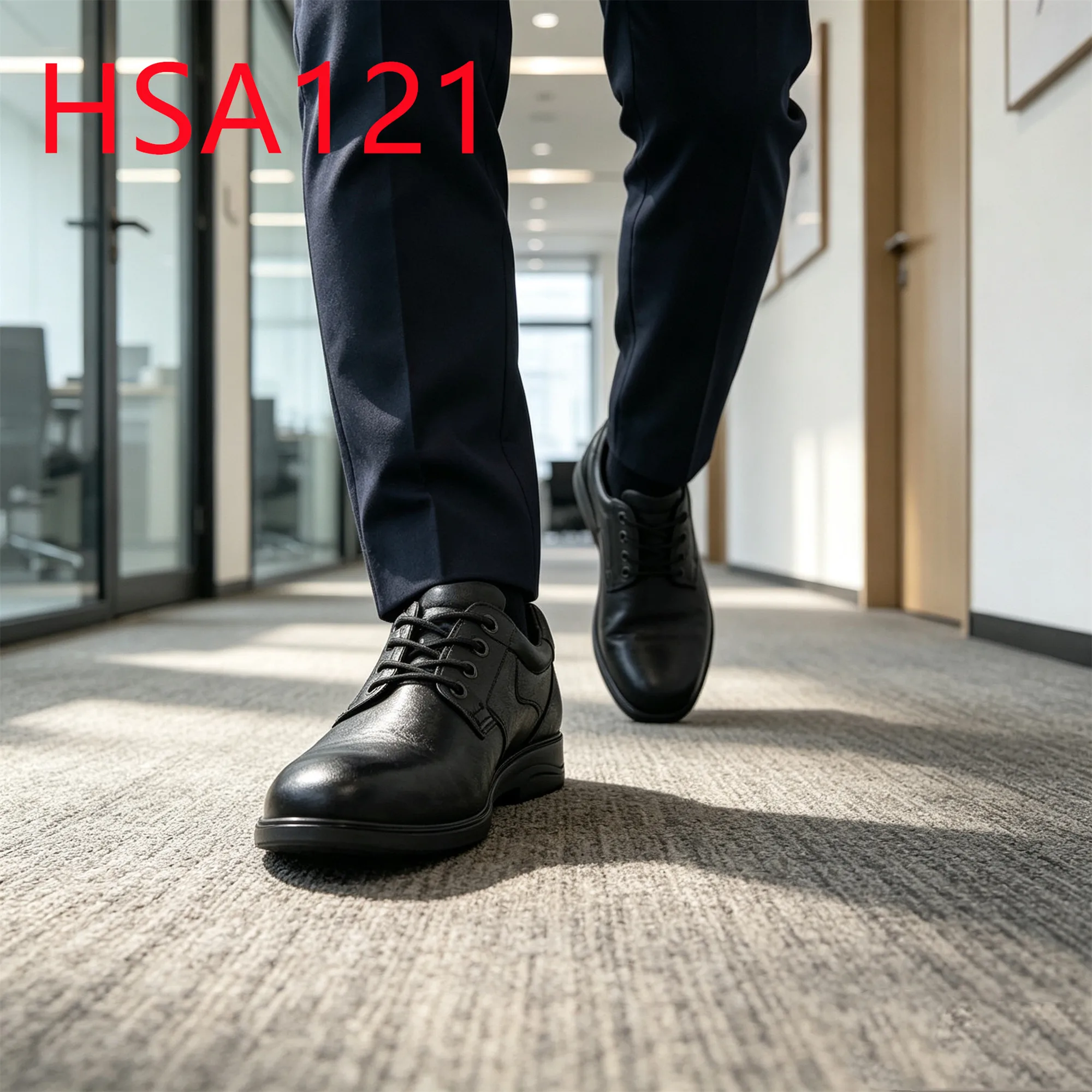 HY,Qatar Office Look Crease-proof Full Grain Embossed Leather Uniform Shoes Round Toe Design Hua Singh Men Leather Shoes HSA121