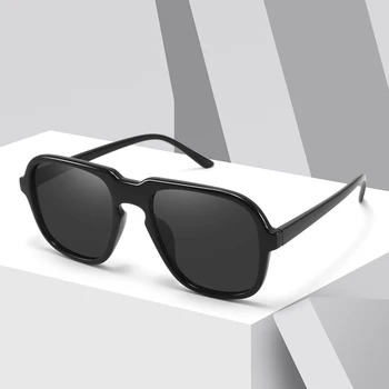 2024 square Oversized Rectangular trendy Retro sunglasses men women custom logo PC sunglasses