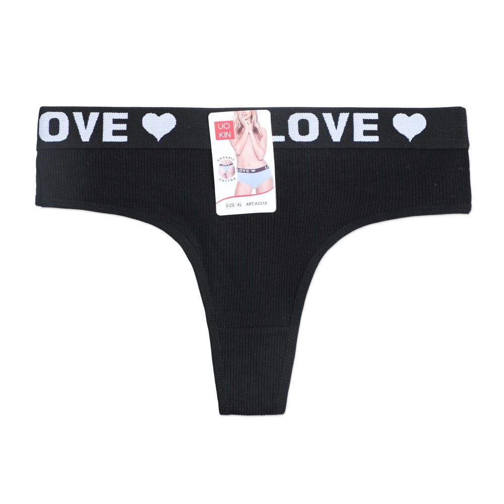 Uokin Women's Thong Panties Sexy Low Waist Cotton Underwear Solid Colors Mix 8 Pack 12 A9239