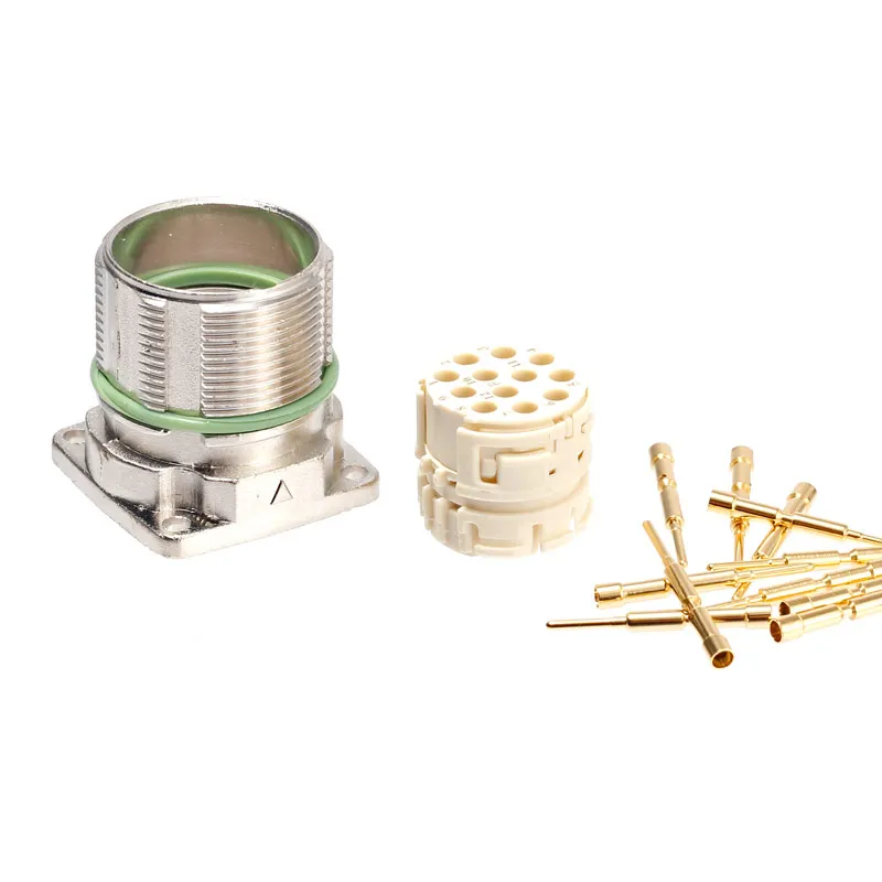 M23 Metal Shield Socket  KUKA Robotic Arm Connector 6 7 9 12 17pin Logistics Sorting Robot M23 signal Connector