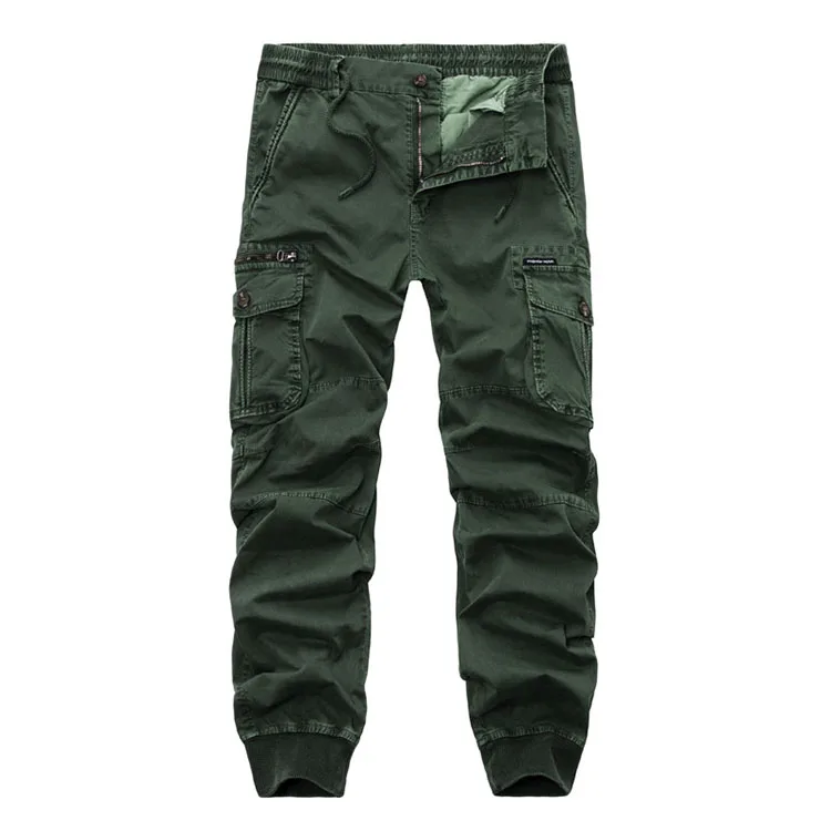 Custom Spring And Autumn Mens Cargo Jogger Trousers Pants Solid Color ...