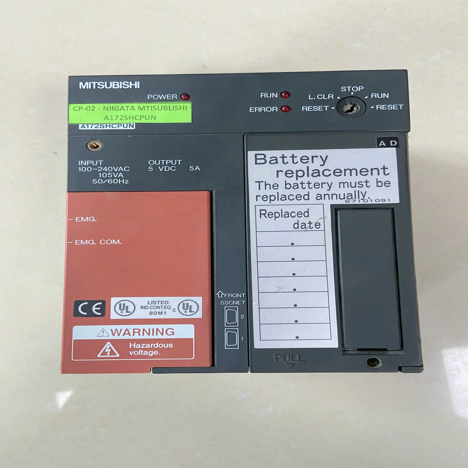 A171SCPU-S3 モーションコントローラー PLC 三菱 新潟射出成形機 
