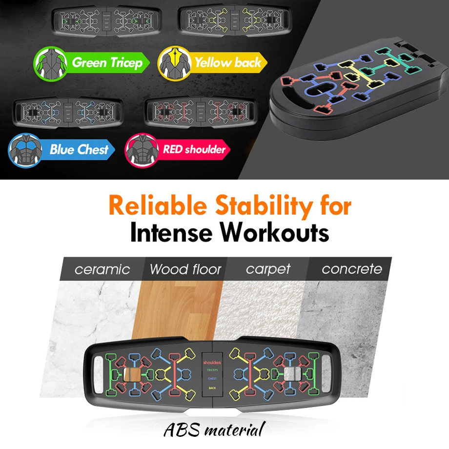 Portable Foldable Workout Exercise Fitness Calisthenics Equipment at  Home Office Floor Gym Accessories for Men and Women