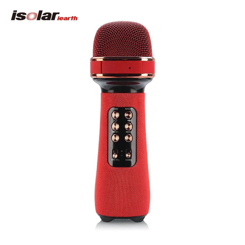 Multifunctional home mobile phone karaoke wireless microphone speaker with fm usb tf wireless microphone