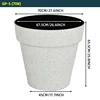 Blanc 70cm/27,5 pouces