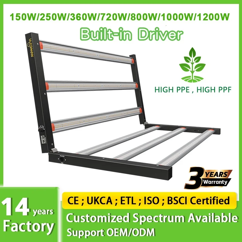 High PPFD LED Grow Light Bar 720W Full Spectrum Indoor Medical Plants Growth Dimming Herbs Growth