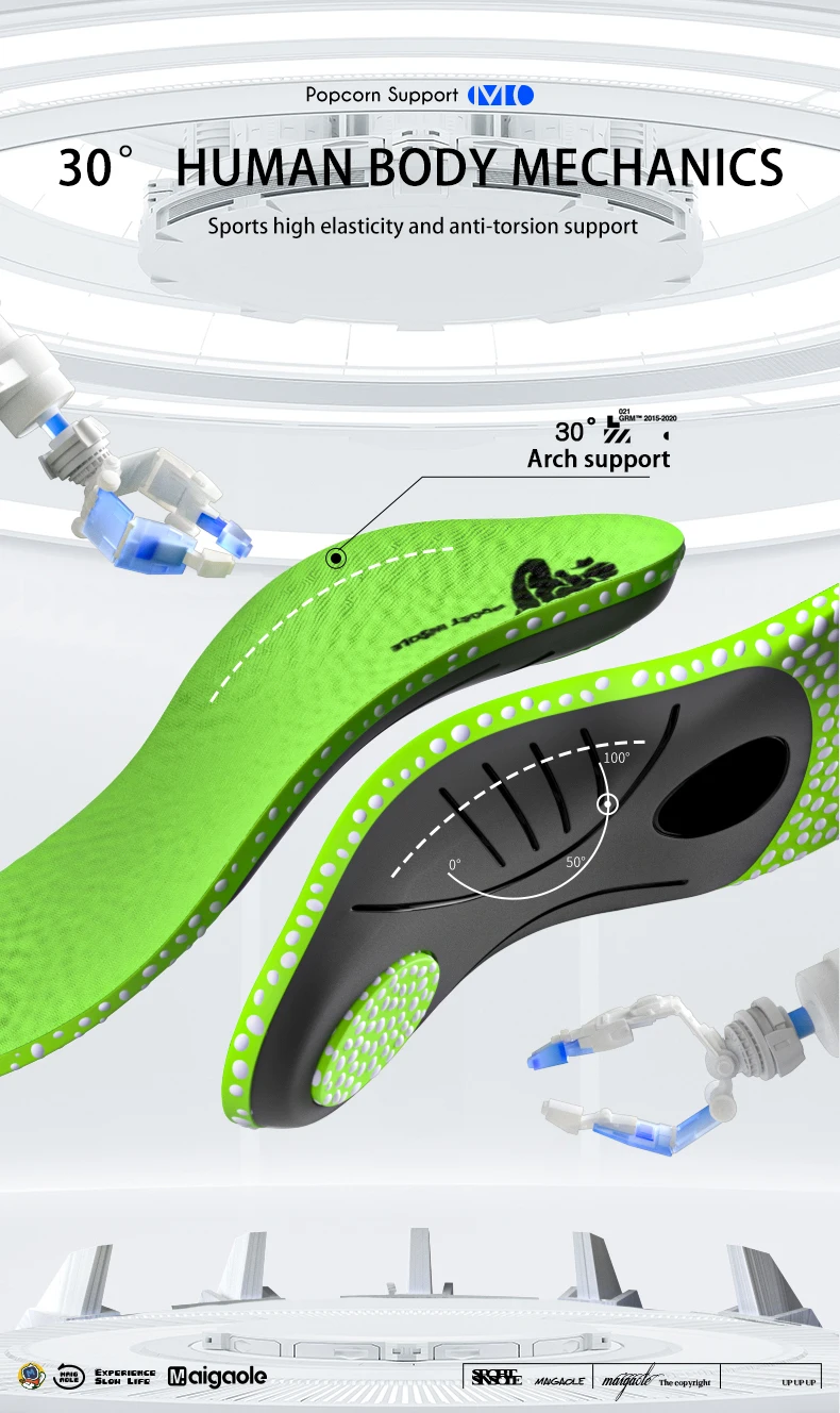 Popcorn ETPU Sports Comfort Insoles with Arch Support