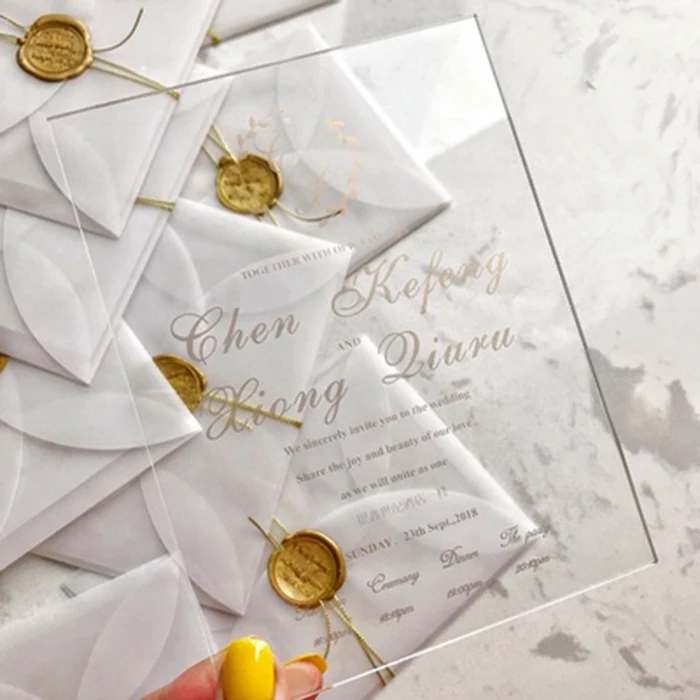 Luxury Acrylic Wedding Card Invitations Acrylic Wedding Invitation ...