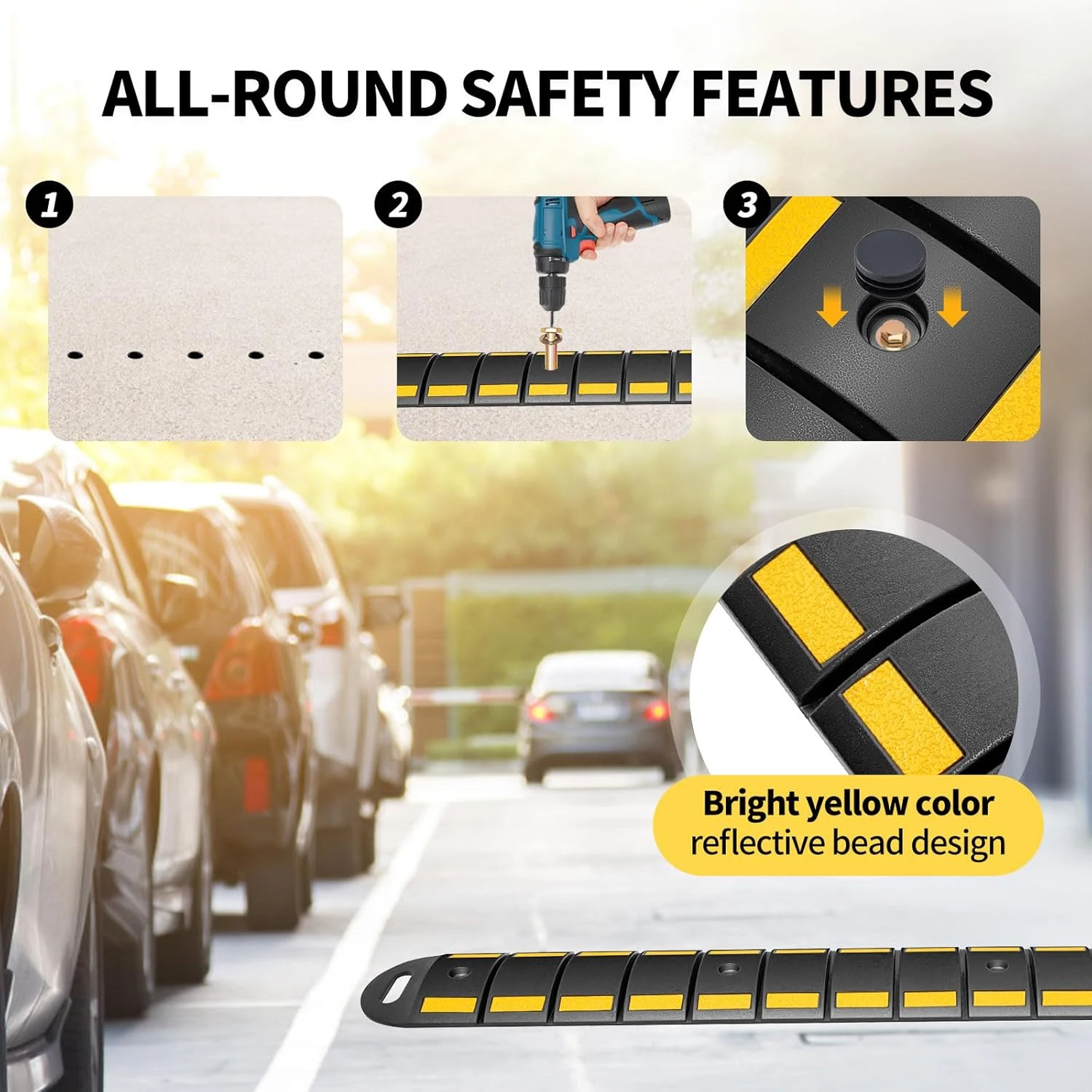 Heavy Duty Portable Speed Bump for Driveway Asphalt Vehicle Traffic Road Premium Speed Bumps manufacture