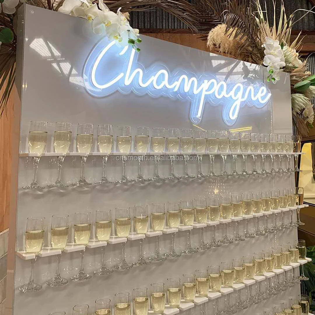 Customized Acrylic Wedding Champagne Grass Wall Acrylic Perspex
