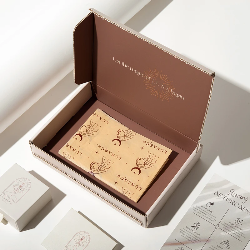OEM Custom New Arrival Color Customized Corrugated Mailer Paper Gift Box Jewelry Box Set Shipping Mailer Packaging Box