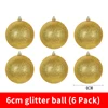 Sfera glitterata 6 cm (6/ogni gruppo)