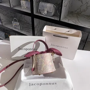 Guangzhou's Luxury High Quality Ladies Bucket Bag Custom Fashion Hand Embroidery New Design Portable Shoulder Bag for Summer