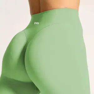 Custom Logo Solid Four-Way Stretch Plus Size Yoga Pants High Waisted Butt Breathable Gym Workout Fitness Apparel Leggings Women